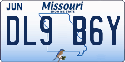 MO license plate DL9B6Y