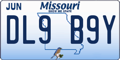 MO license plate DL9B9Y