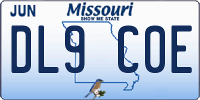 MO license plate DL9C0E