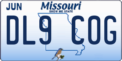 MO license plate DL9C0G