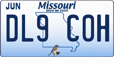 MO license plate DL9C0H