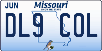 MO license plate DL9C0L