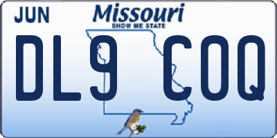 MO license plate DL9C0Q