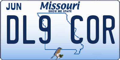MO license plate DL9C0R