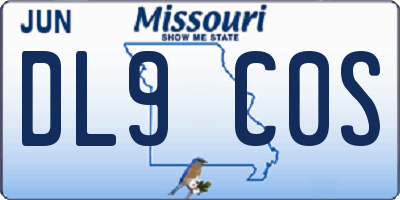 MO license plate DL9C0S