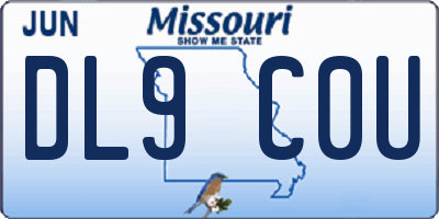 MO license plate DL9C0U