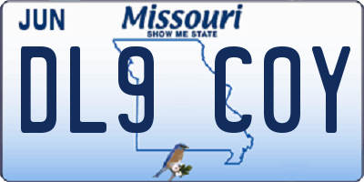 MO license plate DL9C0Y