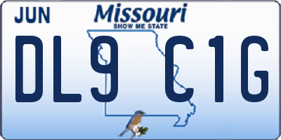 MO license plate DL9C1G