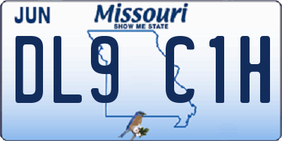 MO license plate DL9C1H