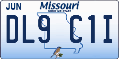 MO license plate DL9C1I
