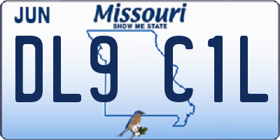 MO license plate DL9C1L