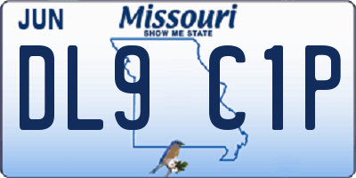 MO license plate DL9C1P