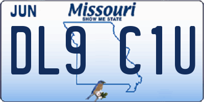 MO license plate DL9C1U