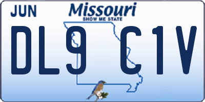 MO license plate DL9C1V