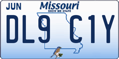 MO license plate DL9C1Y