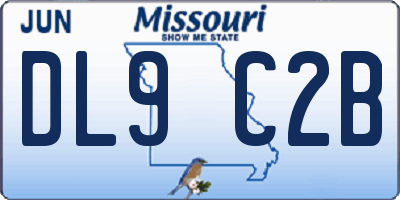 MO license plate DL9C2B