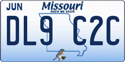 MO license plate DL9C2C