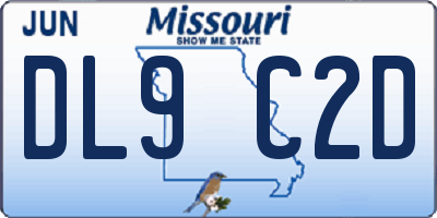 MO license plate DL9C2D