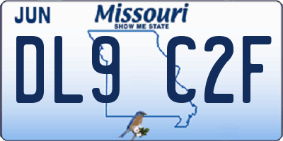 MO license plate DL9C2F