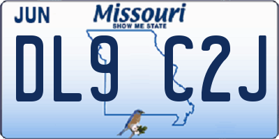 MO license plate DL9C2J