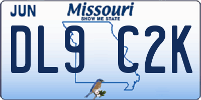MO license plate DL9C2K