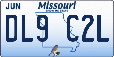 MO license plate DL9C2L
