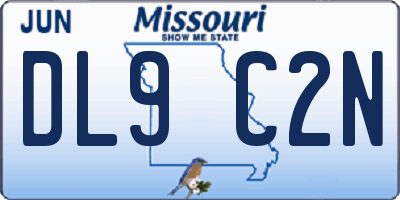 MO license plate DL9C2N