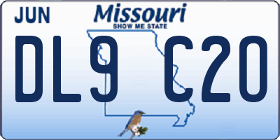 MO license plate DL9C2O