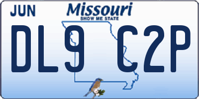 MO license plate DL9C2P