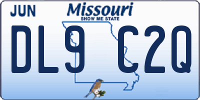MO license plate DL9C2Q
