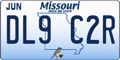MO license plate DL9C2R