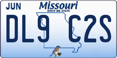 MO license plate DL9C2S