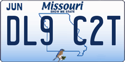 MO license plate DL9C2T