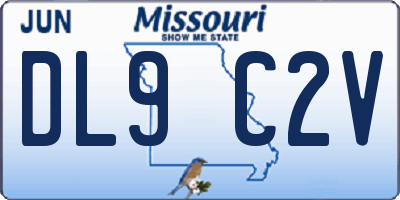 MO license plate DL9C2V