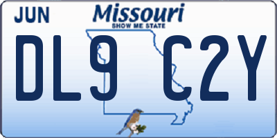 MO license plate DL9C2Y