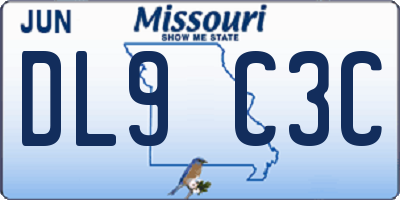 MO license plate DL9C3C