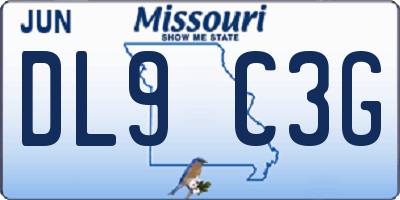 MO license plate DL9C3G