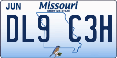 MO license plate DL9C3H