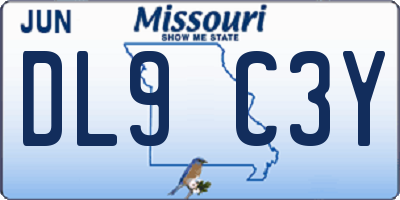 MO license plate DL9C3Y
