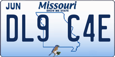 MO license plate DL9C4E
