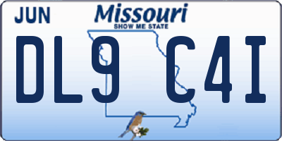 MO license plate DL9C4I