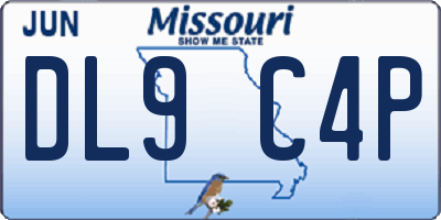MO license plate DL9C4P