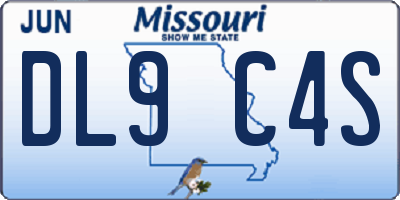 MO license plate DL9C4S