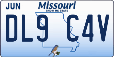 MO license plate DL9C4V