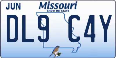 MO license plate DL9C4Y