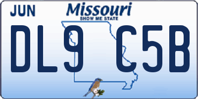 MO license plate DL9C5B