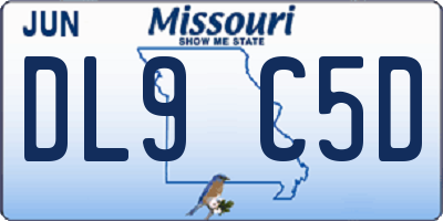 MO license plate DL9C5D