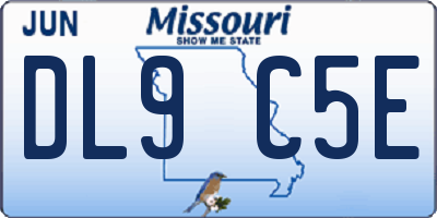 MO license plate DL9C5E