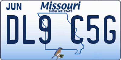 MO license plate DL9C5G