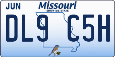 MO license plate DL9C5H